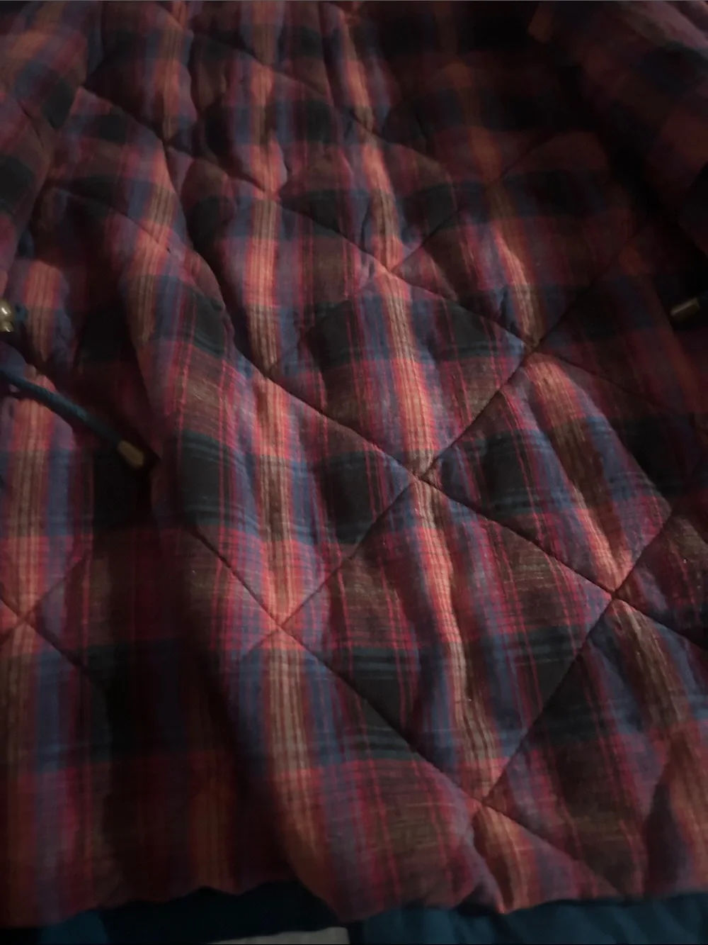 Vintage Town&Country M Men Utility Farm Field Canvas Plaid Flannel  Parka Jacket
